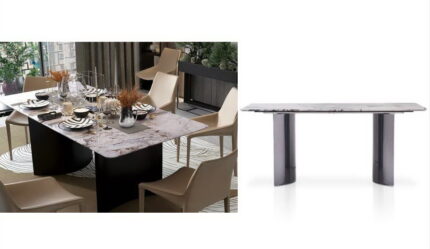 FT226 - Elephant white Dining table 2.2m